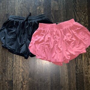 2 pairs of spandex shorts